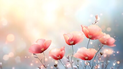 Nature's blooming flora captivating flower scene in serene environment