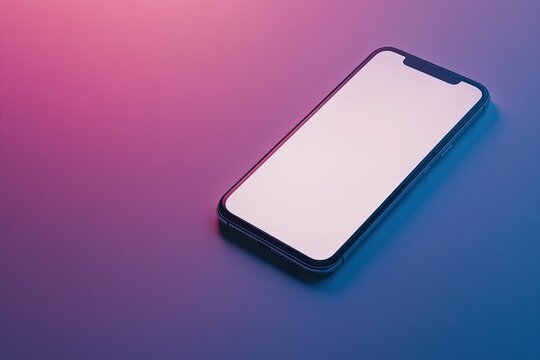 Pixel Perfect Image of Tilted Smartphone Isolated