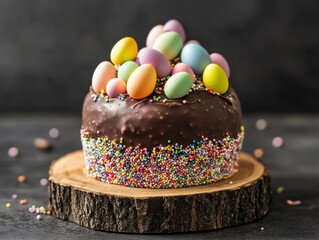 Easter celebration cake kitchen food photography festive close-up colorful treats