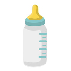 baby bottle and pacifier. baby milk bottle