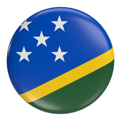 The Solomon Islands round flag icon with transparent background	