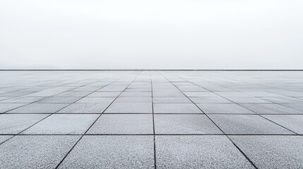 Gray Concrete Pavement with Geometric Lines and Wide Perspective