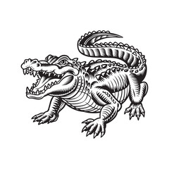 Crocodile Illustration for silhouette Vector arts