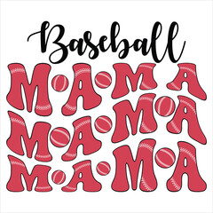 Baseball Mama  Baseball  T-shirt Design