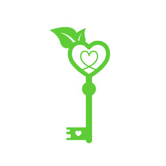 Natue key icon. Isolated on white background