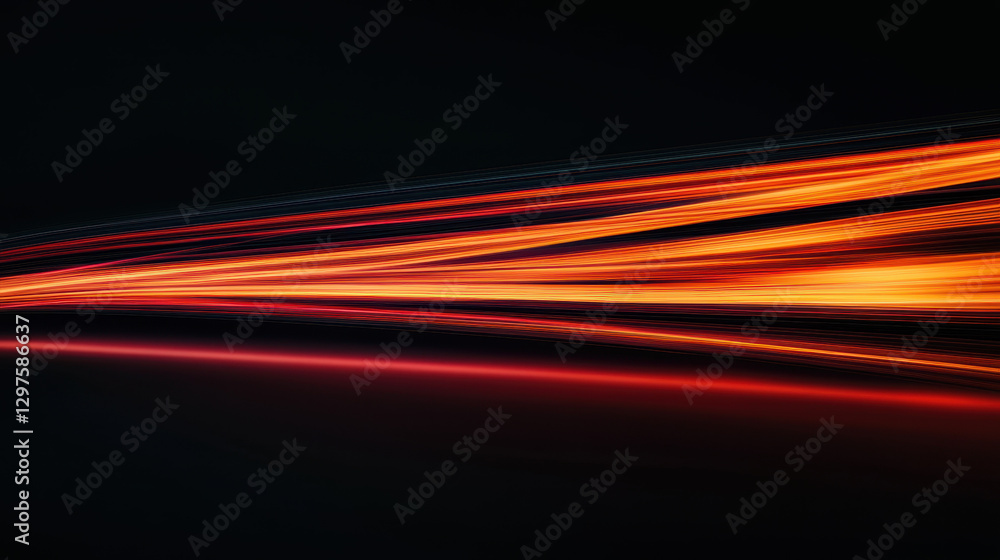 Aufkleber dark background, flowing light in the shape of an s-shaped curve from top left to bottom right