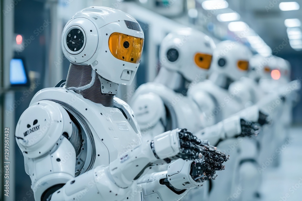 Poster precision robotics enhancing smart manufacturing lines.