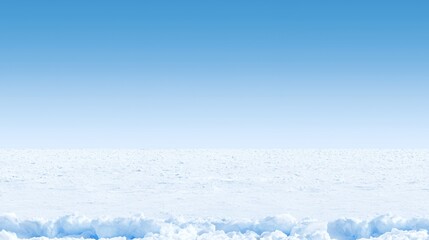 Obraz premium Vast White Snowscape Under a Clear Blue Sky