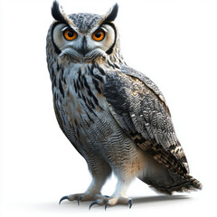 Fototapeta premium owl on white background