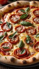 Delicious Peperoni Pizza for Lunch