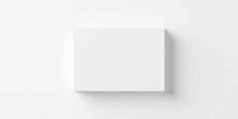 Blank White Rectangular Canvas Mockup on a White Background for Design Presentation and Branding Purposes