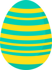 Colorful Cute Easter Egg Illustration