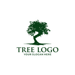Obraz premium Tree logo design illustration