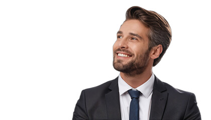 Portrait of a smiling businessman in suit