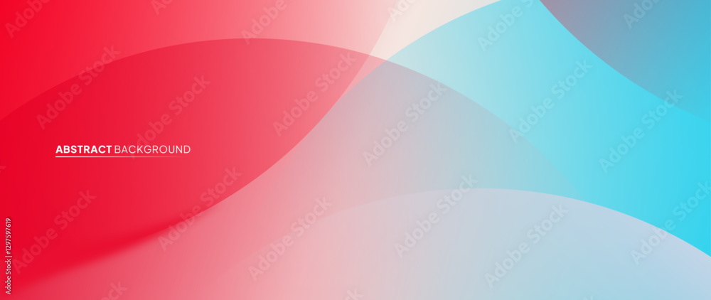 Poster abstract red and blue gradation background with overlapping circle patterns with unique and beautifu