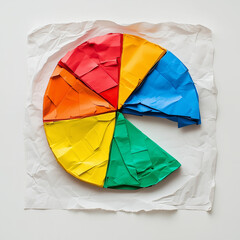 Abstract financial chart with upward trend line graph on a white background, concept of growth and success. 3D Rendering 