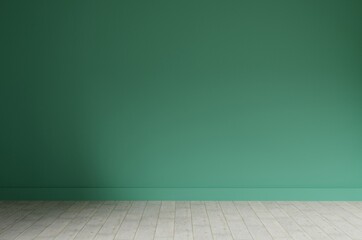 empty room with green wall