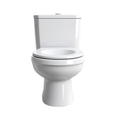 Bowl toilet isolated on transparent white background, clipping path, pen tool.