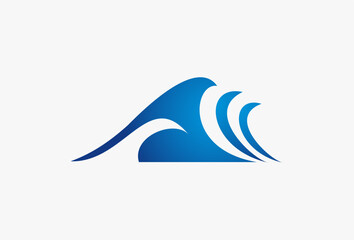  Blue Waves Logo. Abstract Shape Logotype Usable for Business and Branding Related with Ocean, Sea, Surf, Water, Wet, Sphere, motion, Round, Nature, Splash Creative Logotype Element.