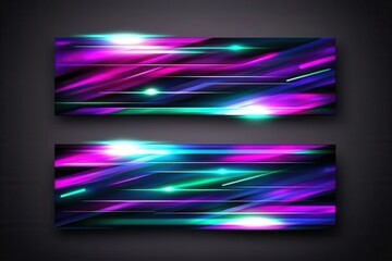 Fototapeta premium Vibrant Purple Pink Teal Blue Light Streaks Abstract Background