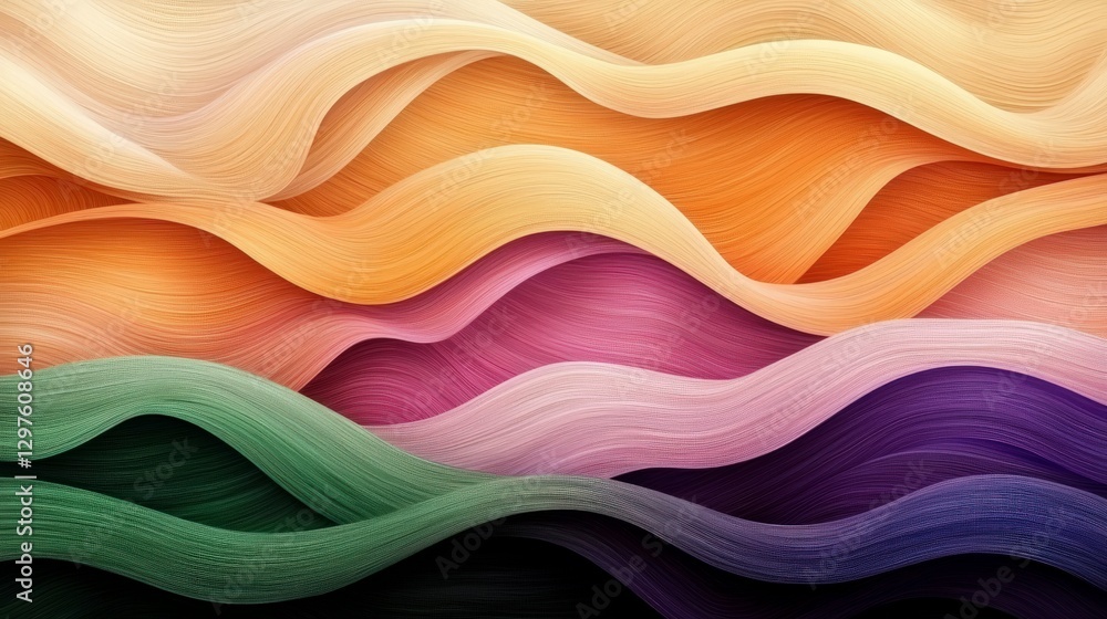 Poster abstract colorful waves swirling hues dynamic texture fluid lines artistic background