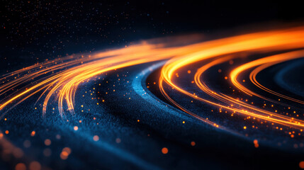 Fototapeta premium Abstract background of a road with light trails