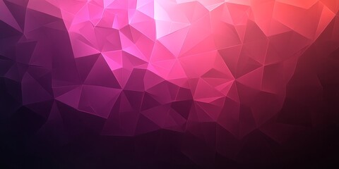 Geometric triangle shapes create abstract background with shades of pink