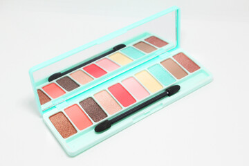 make up palette with brushes