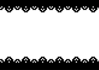 ドットで描いた黒いレースの背景