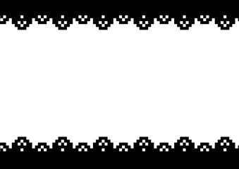 ドットで描いた黒いレースの背景