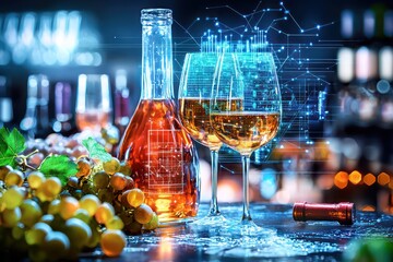 Tech-enhanced concepts in wine and oil industries.