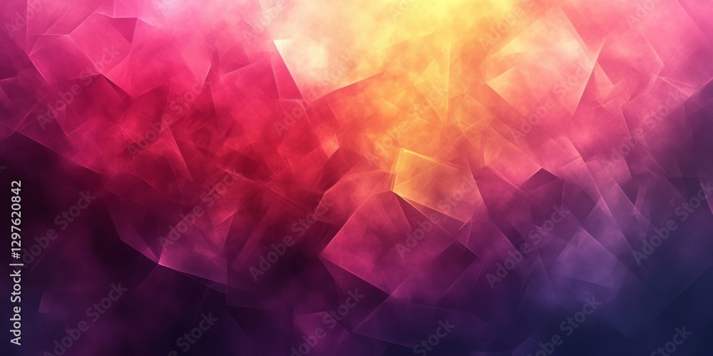 Poster abstract background featuring geometric shapes and colorful gradients