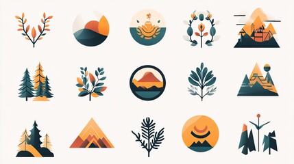 Logos Clipart Featuring Professional Logo Designs, Custom Branding Elements, and Identity Illustrations, Perfect for Startups, Corporate Branding, and Business Marketing Materials