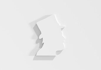 St. Patrick's day leprechaun portrait. Saint Patrick's Day character leprechaun with beard and hat. Elf character for advertising. Ireland National Holiday. 3D render