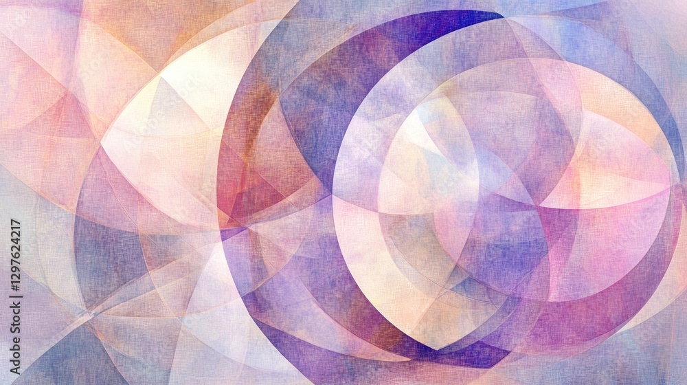 Poster modern geometric textures with soft gradient background