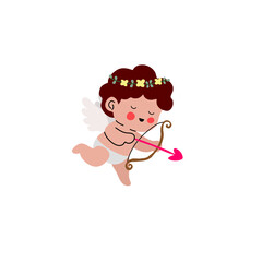 cupid with heart bow