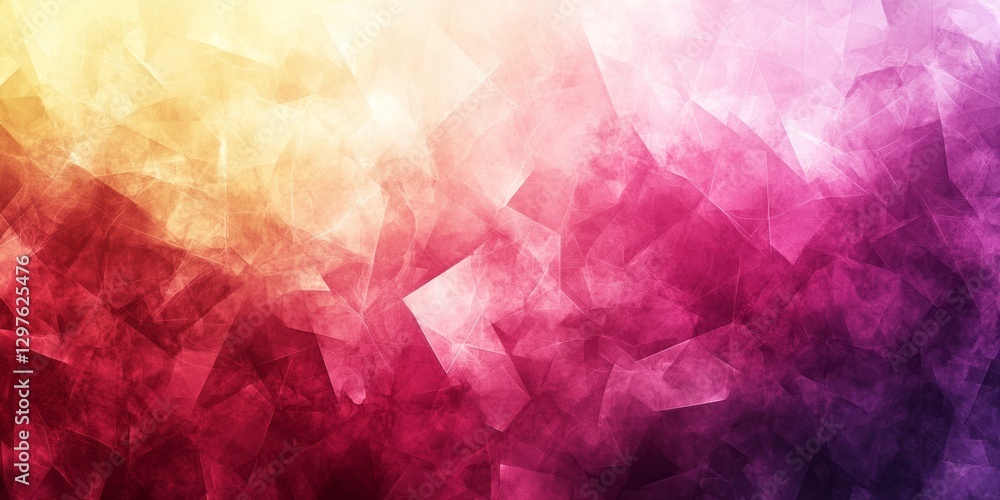 Poster abstract background features a colorful blend of geometric polygon shapes