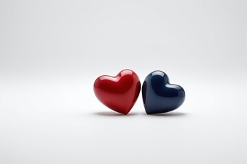 Fototapeta premium there are two hearts that are standing next to each other