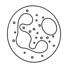 neutrophil phagocytosing line icon
