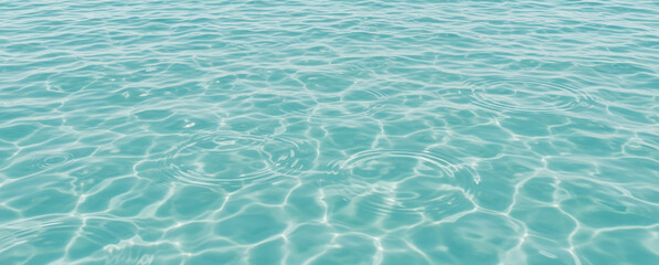 Obraz premium Serene turquoise water gently ripples under soft sunlight. AI Generated