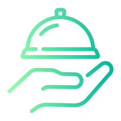 serving Line Gradient Icon