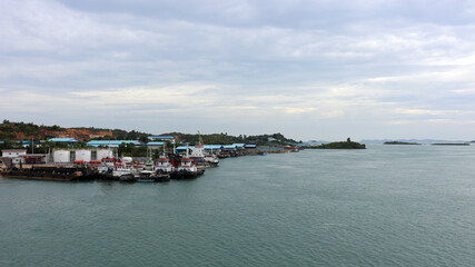 Fototapeta premium Beautiful view of the sea and islands in Batam