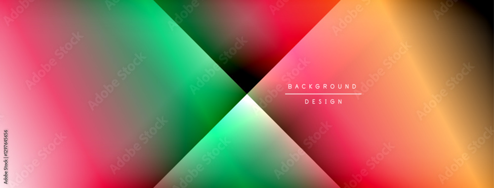 Poster Dynamic shadow lines with gradient colors geometric background