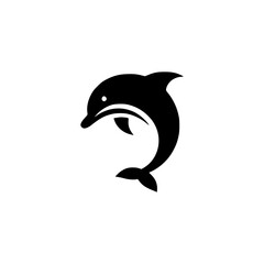 Obraz premium dolphin minimalism business company logo vector illustration template design