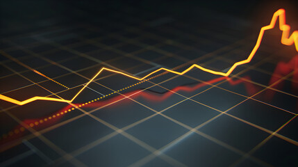 Visual Representation of a Sudden Data Spike with Highlighted Surge on a Graph