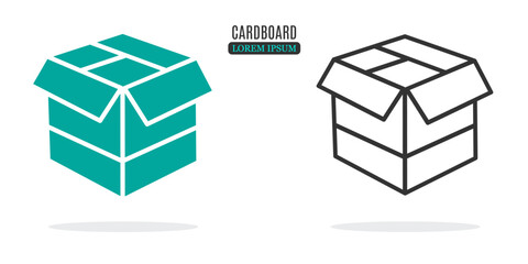 Illustration symbol. Cardboard abstract illustration design. Stock vector icon.