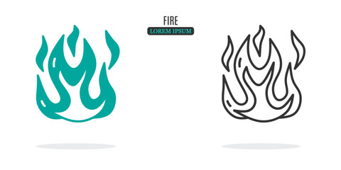 Illustration symbol. Fire abstract illustration design. Stock vector icon.