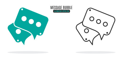 Illustration symbol. Message bubble abstract illustration design. Stock vector icon.