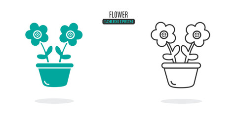 Illustration symbol. Flower abstract illustration design. Stock vector icon.