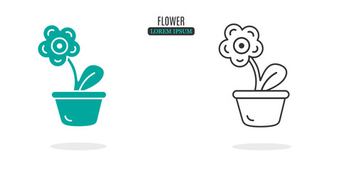 Illustration symbol. Flower abstract illustration design. Stock vector icon.